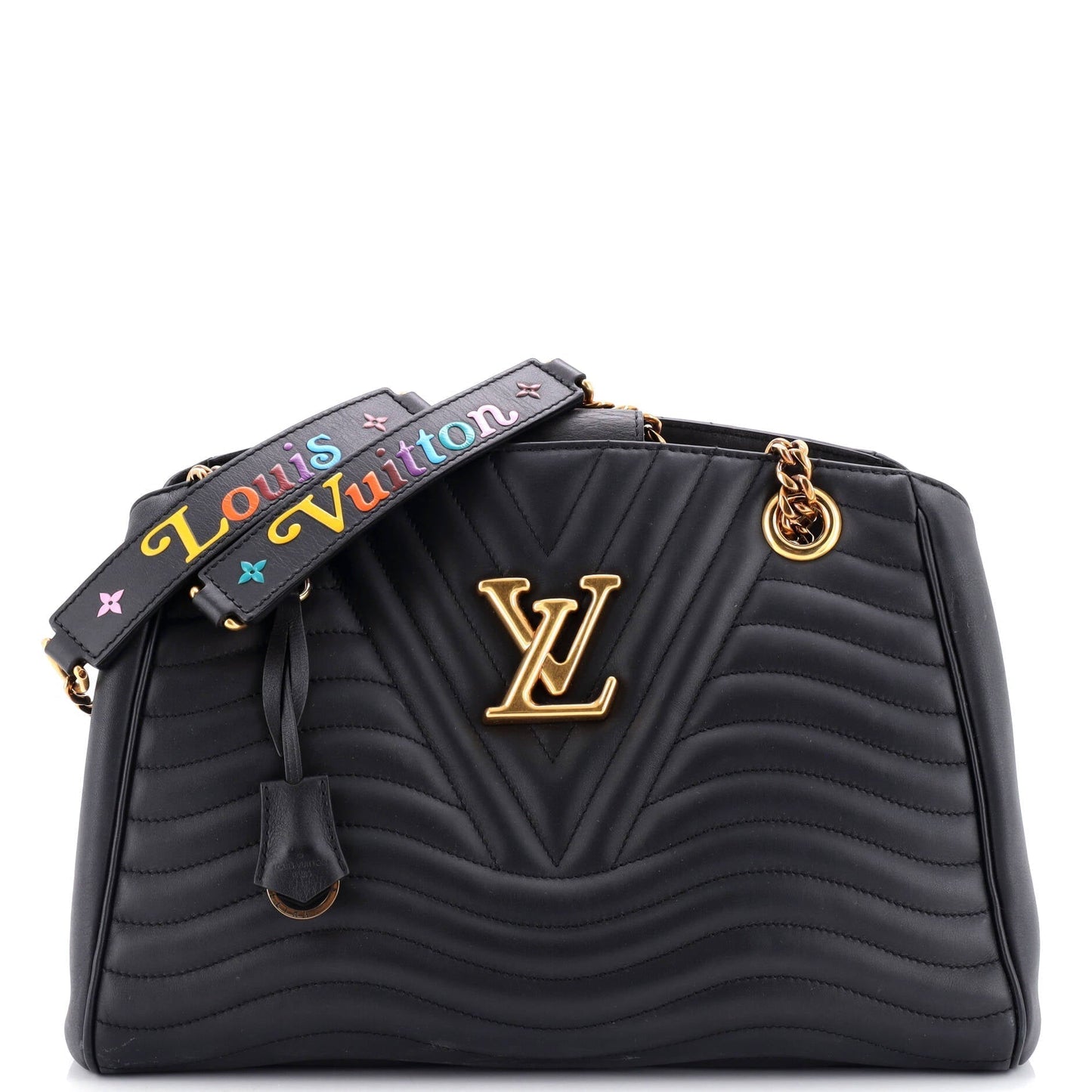 Louis Vuitton New Wave Tote Leather Quilted Shoulder Bag Leather 3022031