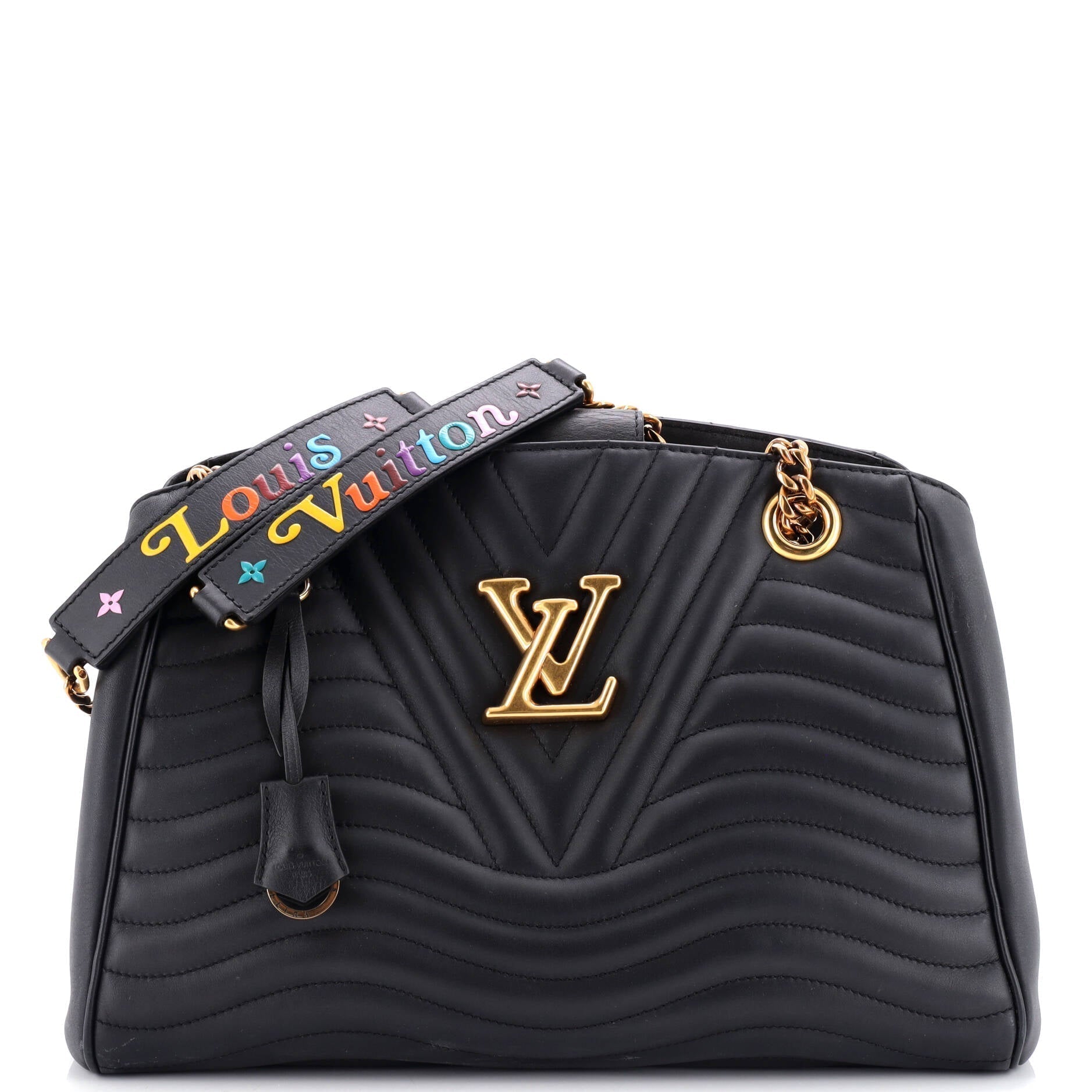 Louis Vuitton New Wave Tote Leather Quilted Shoulder Bag Leather 3022031