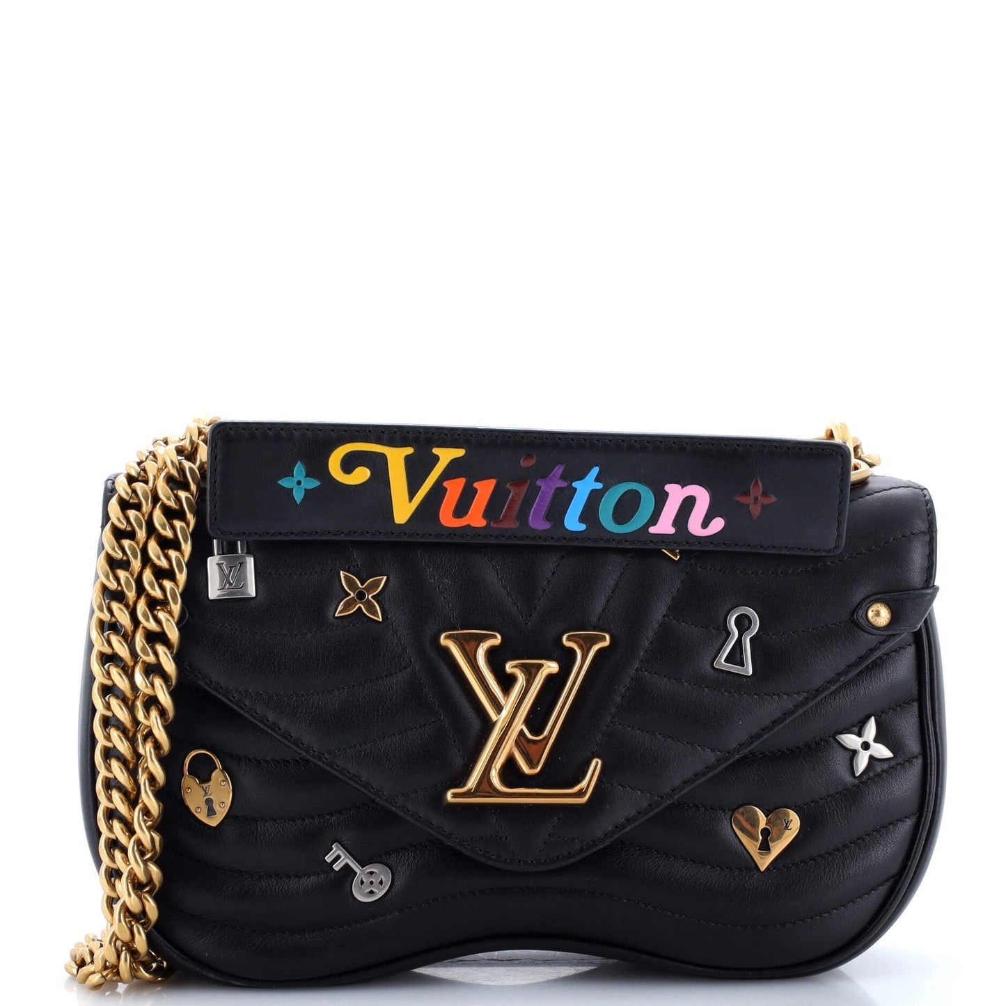 Louis Vuitton New Wave Bag Limited Edition Love Lock Leather Quilted Shoulder Bag Leather Mm3022981