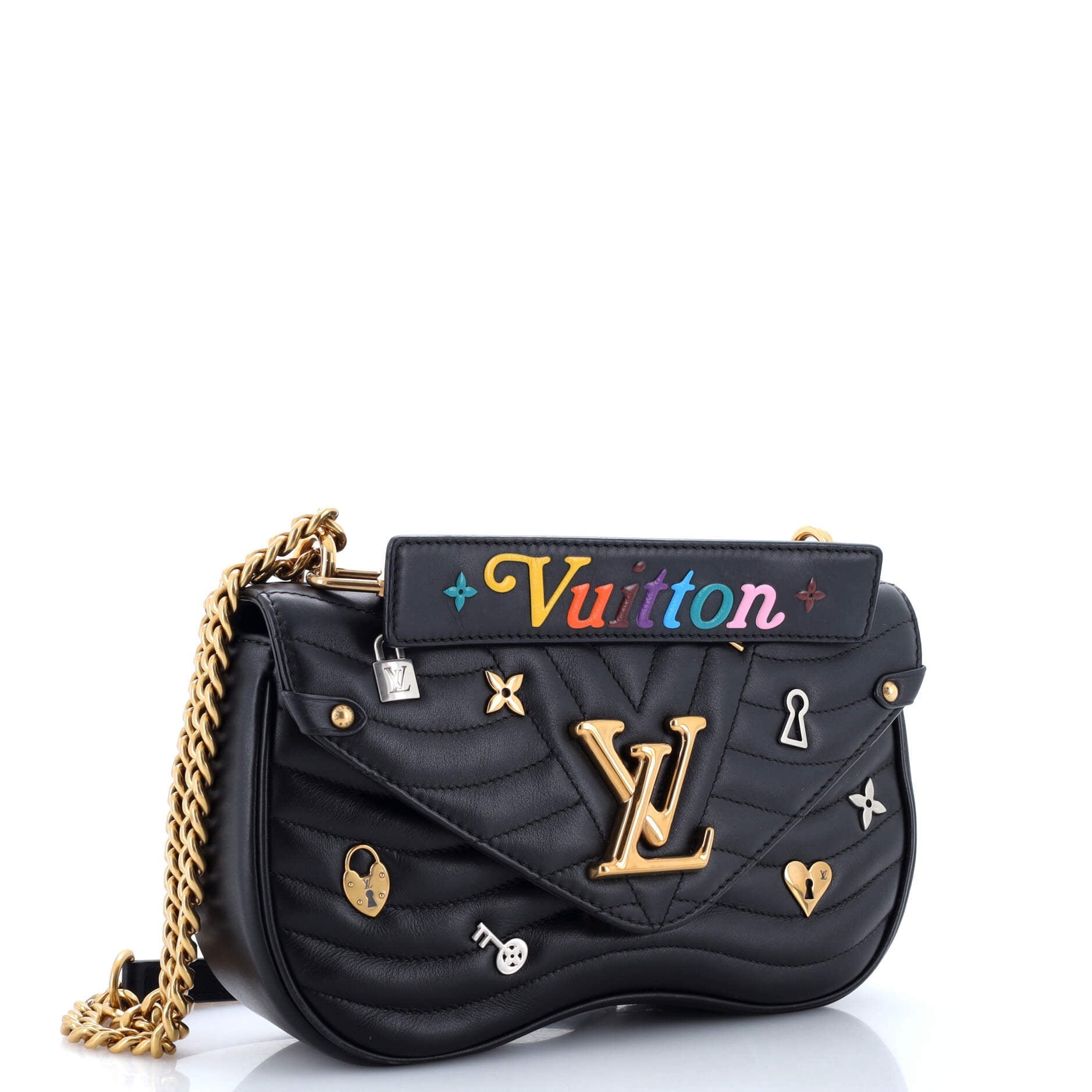 Louis Vuitton New Wave Bag Limited Edition Love Lock Leather Quilted Shoulder Bag Leather Mm3022981