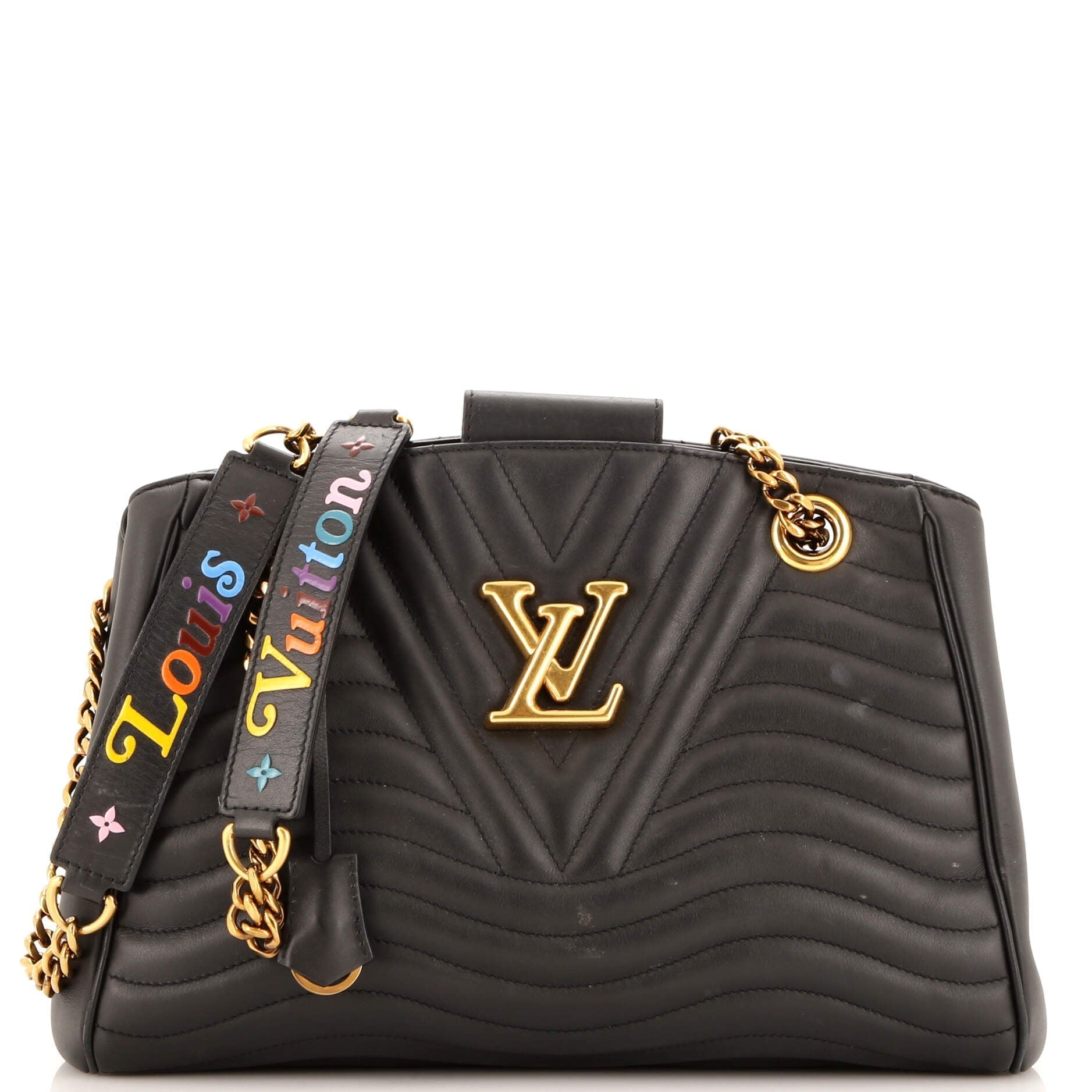 Louis Vuitton New Wave Tote Leather Quilted Shoulder Bag Leather 3023141