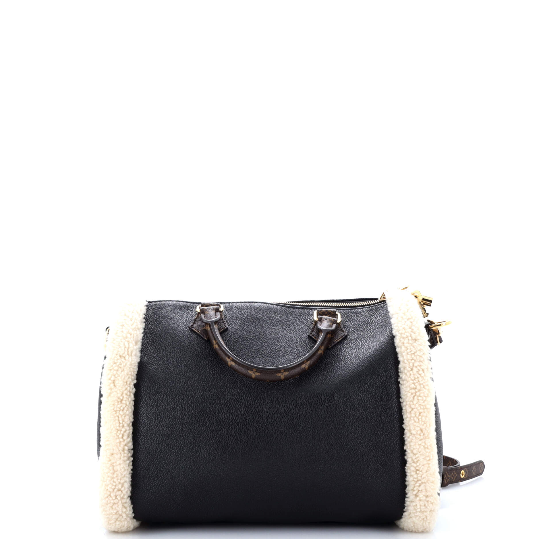 Louis Vuitton Speedy Bandouliere Bag And Teddy Shearling Leather Monogram Travel Bag