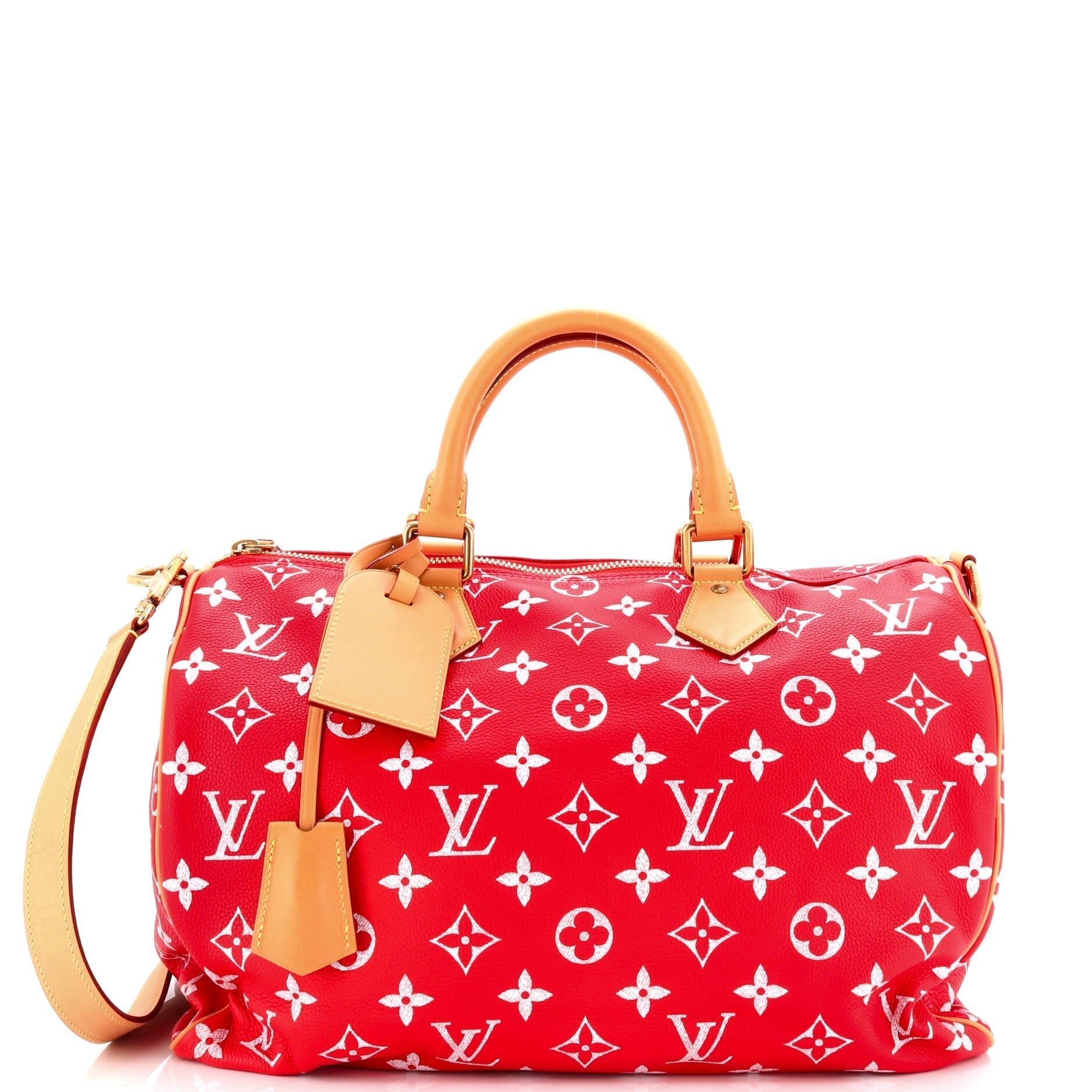 Louis Vuitton Speedy Bandouliere Bag Leather Monogram Travel Bag