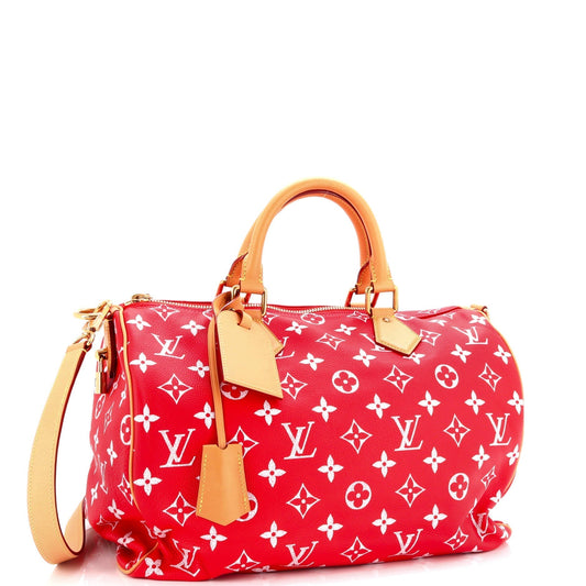 Louis Vuitton Speedy Bandouliere Bag Leather Monogram Travel Bag