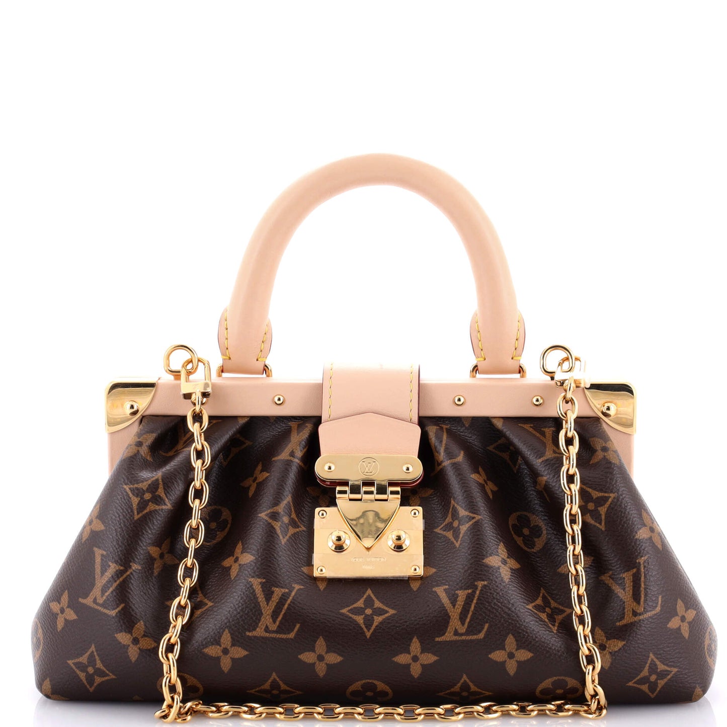 Louis Vuitton Top Handle Frame Clutch Canvas Monogram Clutch Bag