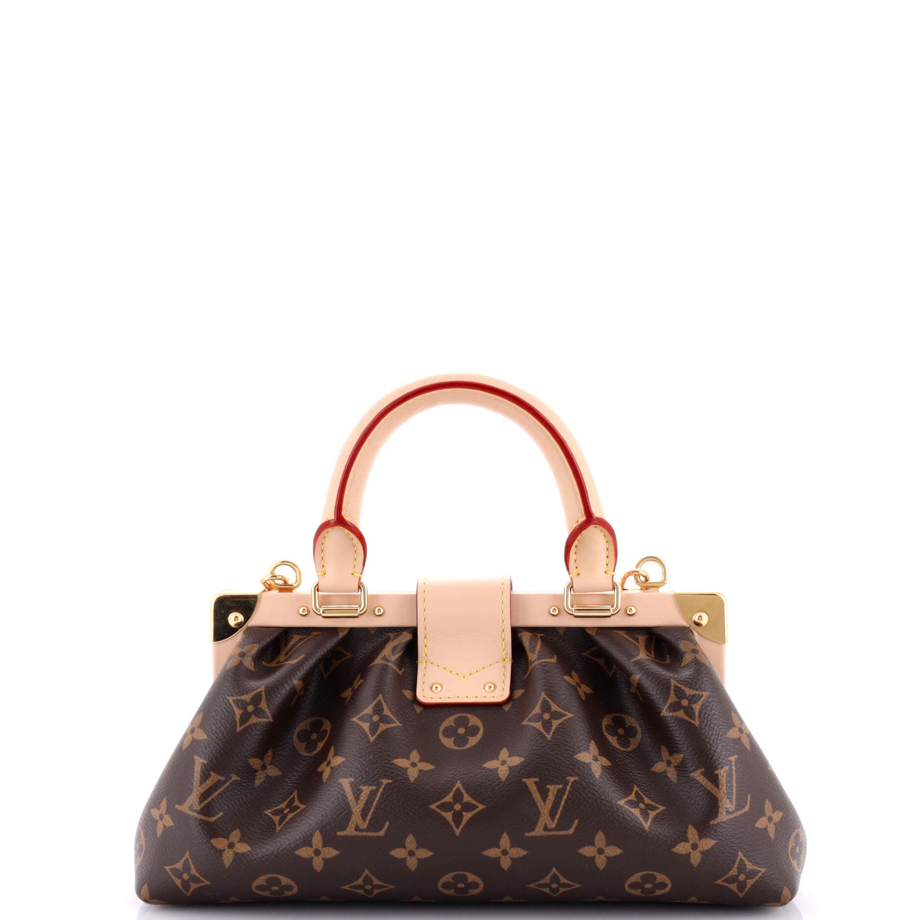Louis Vuitton Top Handle Frame Clutch Canvas Monogram Clutch Bag