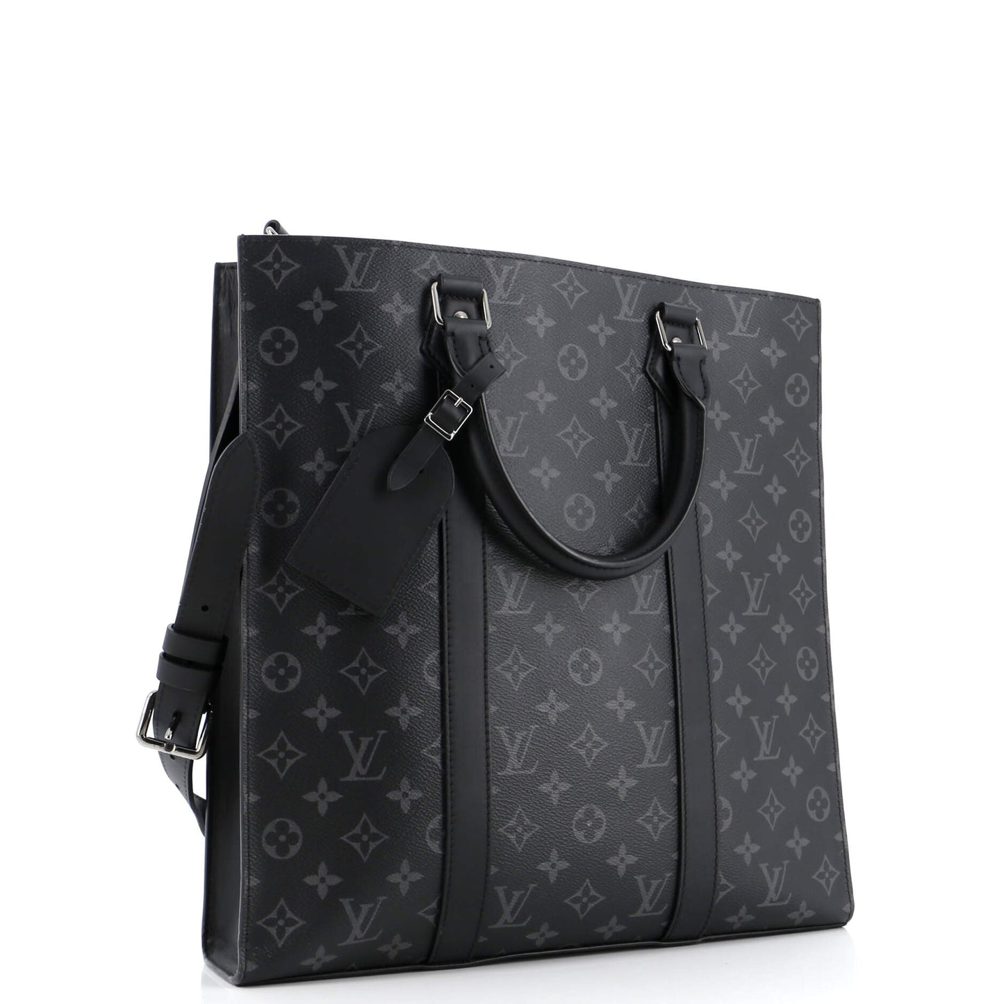Louis Vuitton Sac Plat Bag Eclipse Canvas Monogram Tote Bag