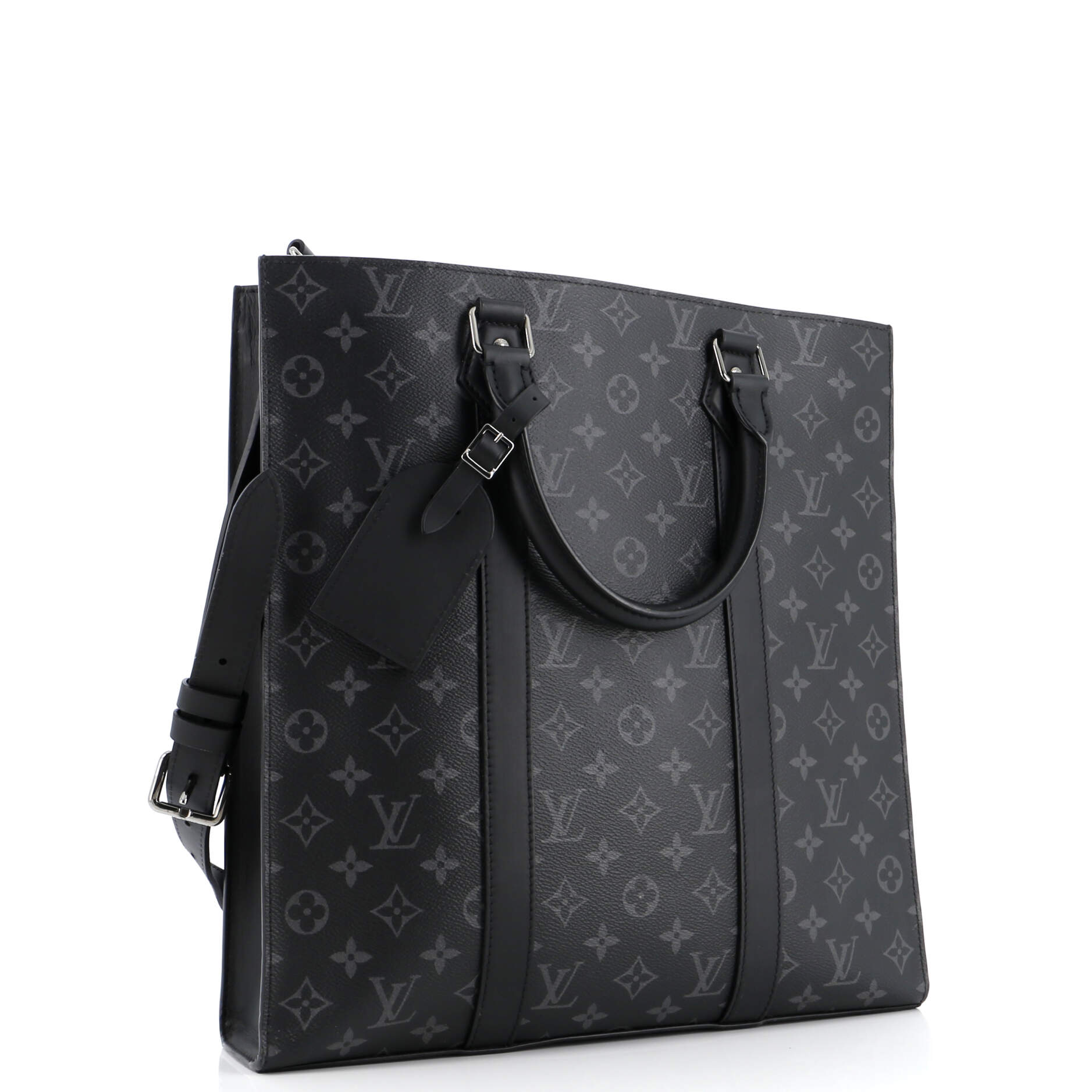 Louis Vuitton Sac Plat Bag Eclipse Canvas Monogram Tote Bag