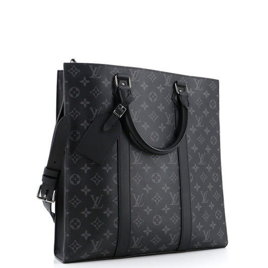 Louis Vuitton Sac Plat Bag Eclipse Canvas Monogram Tote Bag