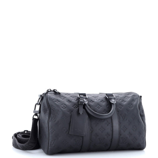 Louis Vuitton Keepall Bandouliere Bag Taurillon Leather Monogram Travel Bag Leather 3530234296