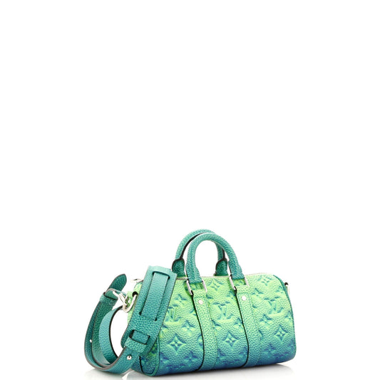 Louis Vuitton Keepall Bandouliere Bag Limited Edition Illusion Taurillon Leather Monogram Shoulder B Leather Xs3023