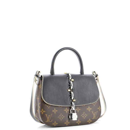 Louis Vuitton Chain It Handbag With Pm Leather Canvas Shoulder Bag