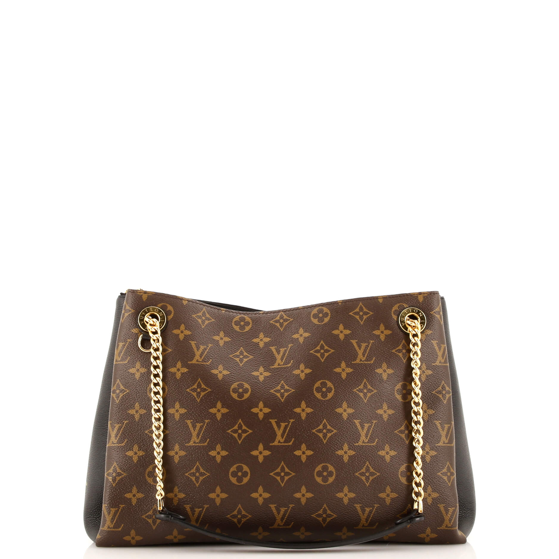 Louis Vuitton Surene Handbag With Mm Leather Canvas Shoulder Bag