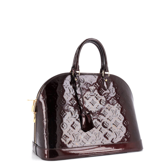Louis Vuitton Alma Handbag Vernis Gm Monogram Travel Bag