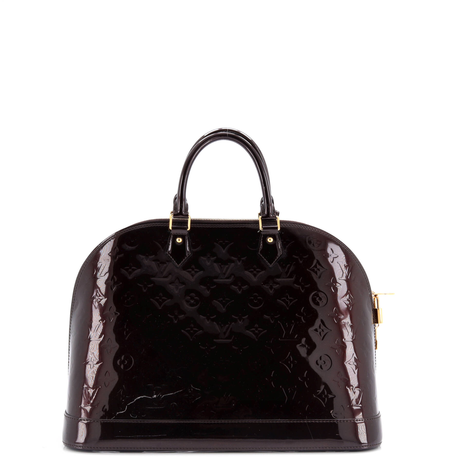 Louis Vuitton Alma Handbag Vernis Gm Monogram Travel Bag