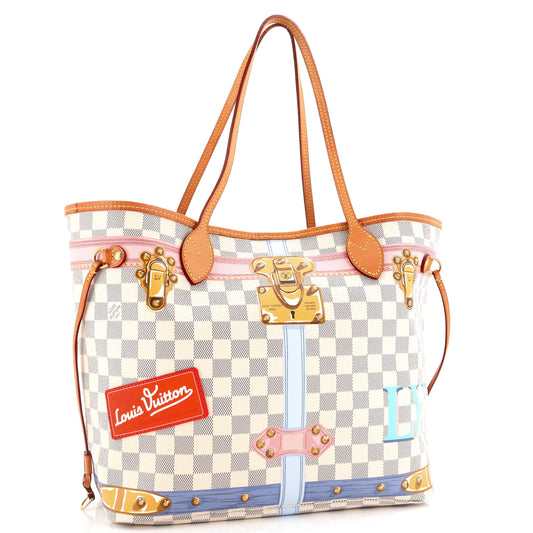 Louis Vuitton Neverfull Nm Tote Limited Edition Damier Summer Shoulder Bag