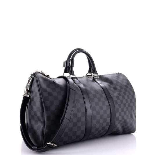 Louis Vuitton Keepall Bandouliere Bag Damier Graphite Travel Bag Graphite 4530255828