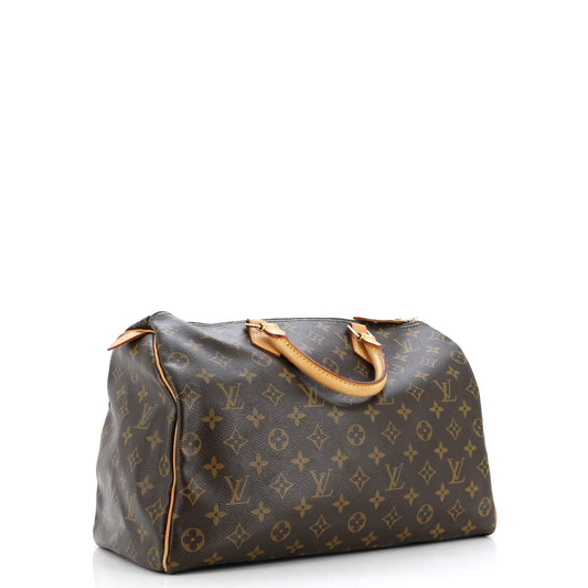Louis Vuitton Speedy Handbag Canvas Monogram Travel Bag Canvas 353027831
