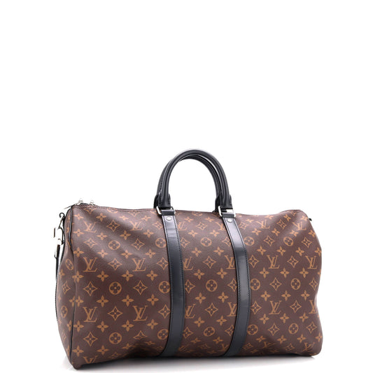 Louis Vuitton Keepall Bandouliere Bag Macassar Canvas Monogram Travel Bag Canvas 453027851