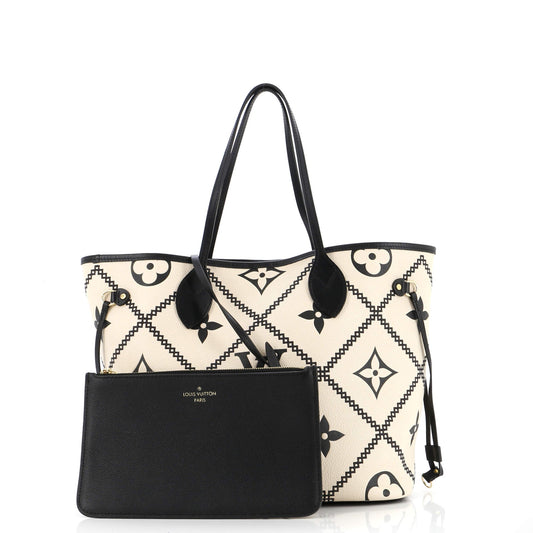 Louis Vuitton Neverfull Nm Tote Empreinte Giant Broderies Mm Monogram Tote Bag