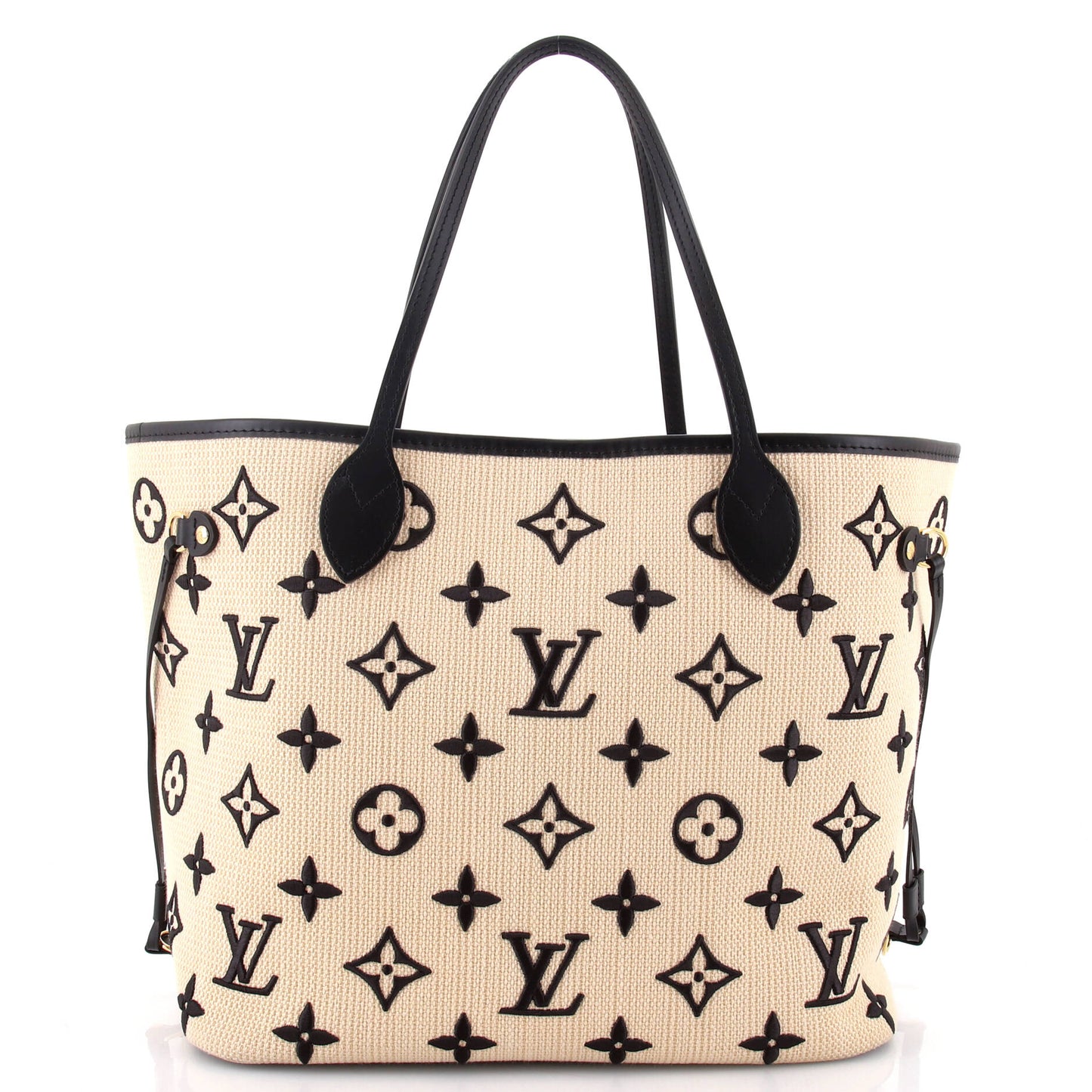 Louis Vuitton Neverfull Nm Tote Giant Embroidered Cotton Mm Monogram Tote Bag Cotton Mm3029191