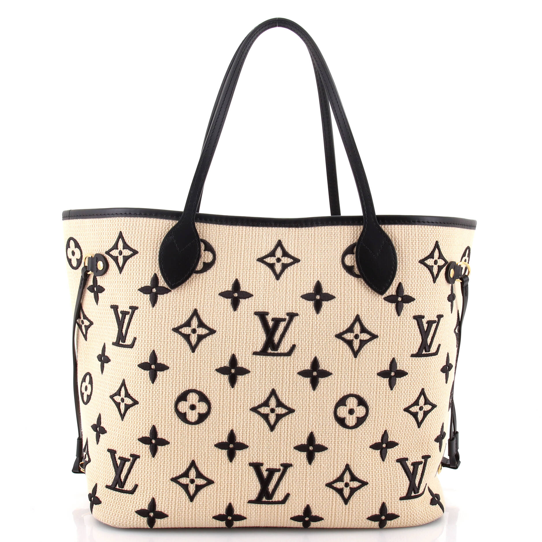 Louis Vuitton Neverfull Nm Tote Giant Embroidered Cotton Mm Monogram Tote Bag Cotton Mm3029191