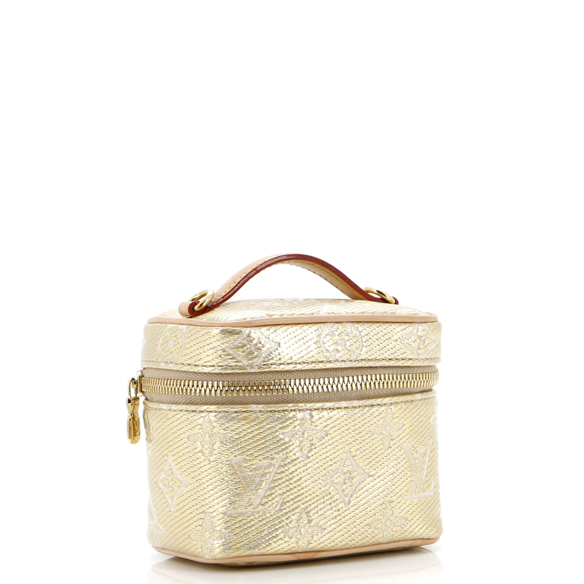 Louis Vuitton Vanity Case Monoglam Jacquard Micro Handbag Canvas Travel Bag Canvas Micro3029192