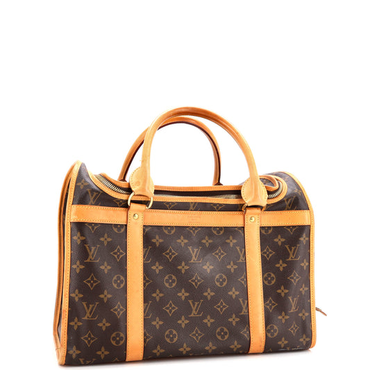 Louis Vuitton Dog Carrier Bag Canvas Monogram Travel Bag