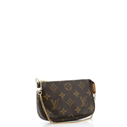 Louis Vuitton Pochette Accessoires Clutch Bag Canvas Monogram Canvas Mini3030002