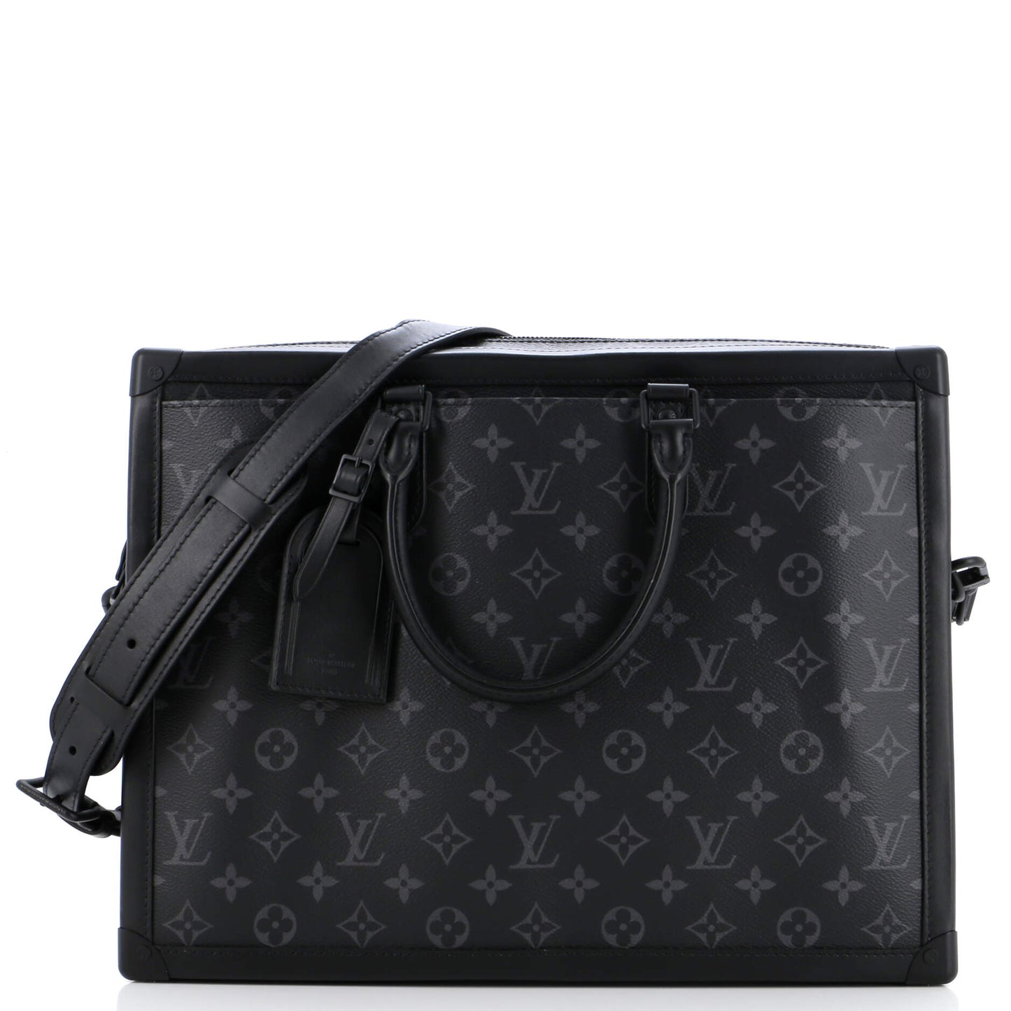 Louis Vuitton Soft Trunk Briefcase Eclipse Handbag Canvas Monogram Travel Bag
