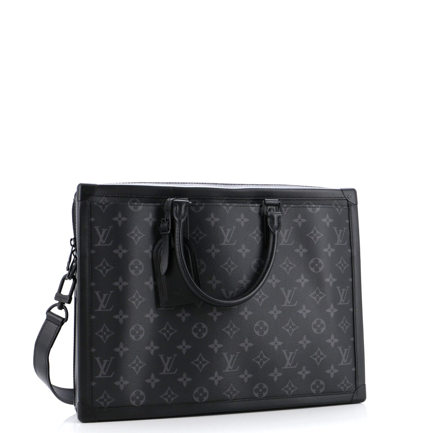 Louis Vuitton Soft Trunk Briefcase Eclipse Handbag Canvas Monogram Travel Bag