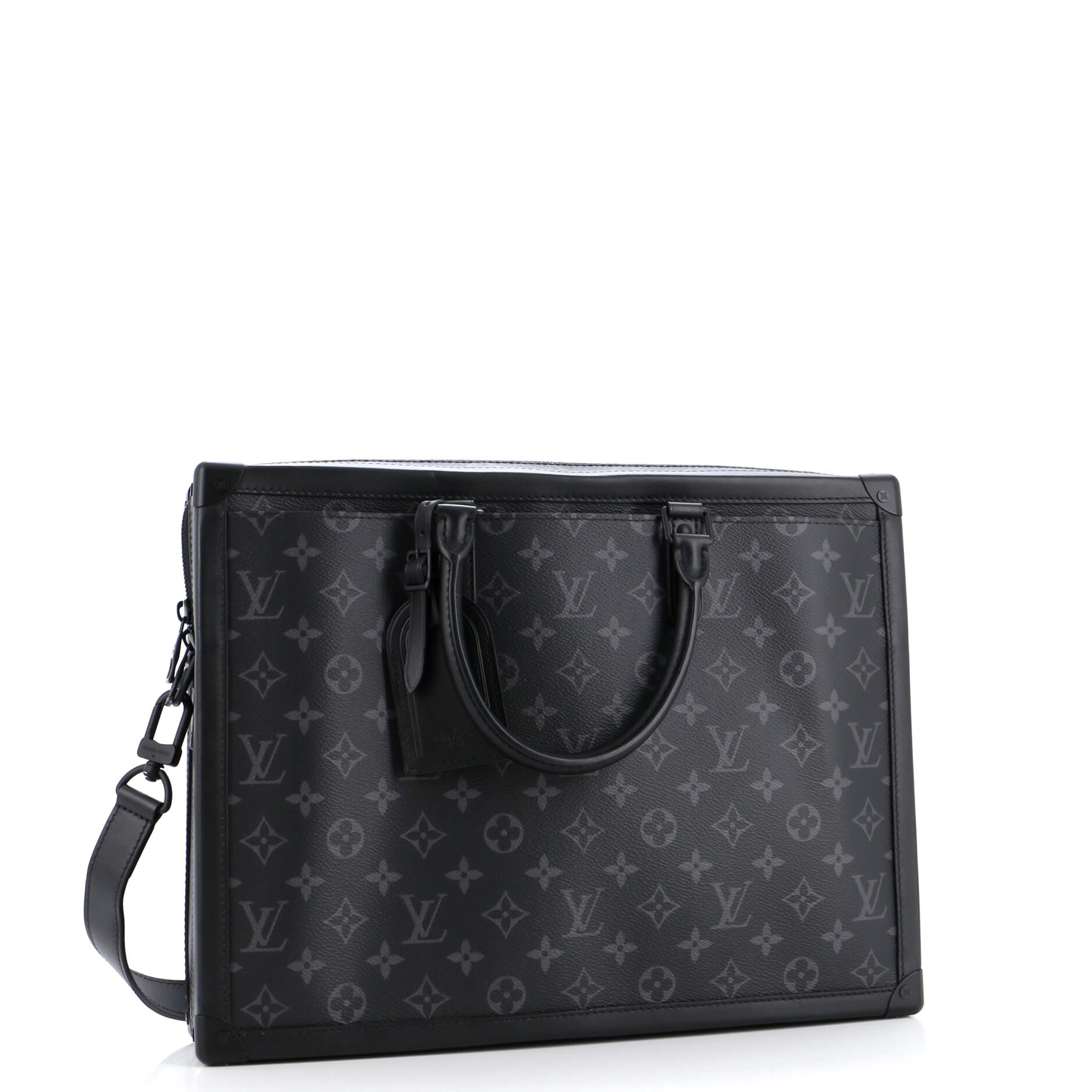 Louis Vuitton Soft Trunk Briefcase Eclipse Handbag Canvas Monogram Travel Bag
