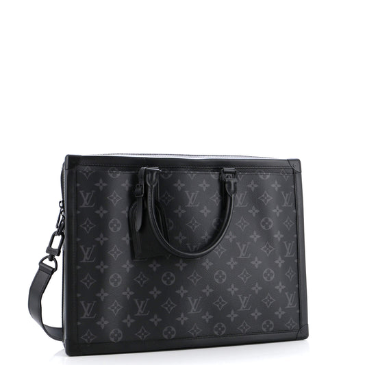 Louis Vuitton Soft Trunk Briefcase Eclipse Handbag Canvas Monogram Travel Bag