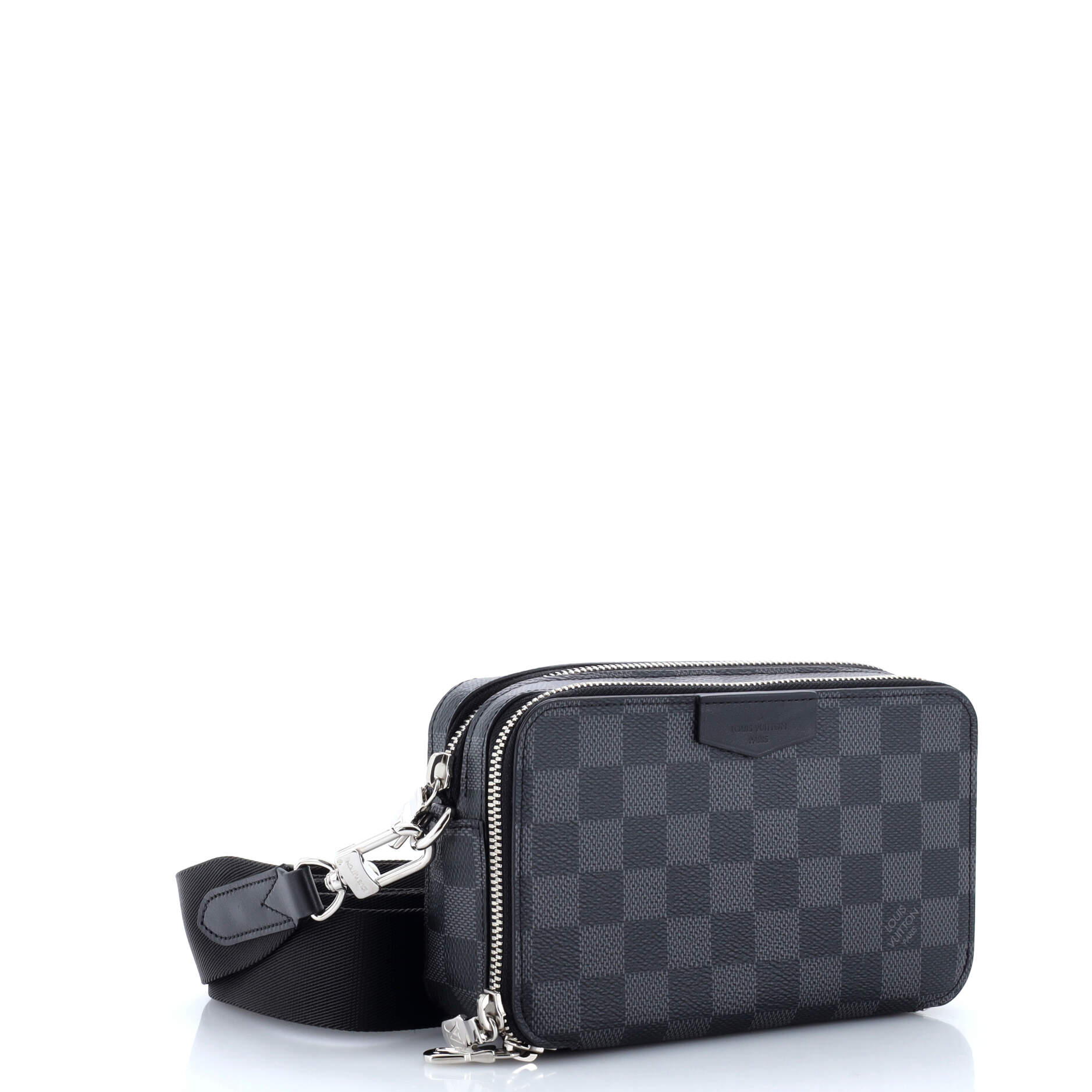 Louis Vuitton Alpha Wearable Wallet Damier Graphite Handbag Travel Bag