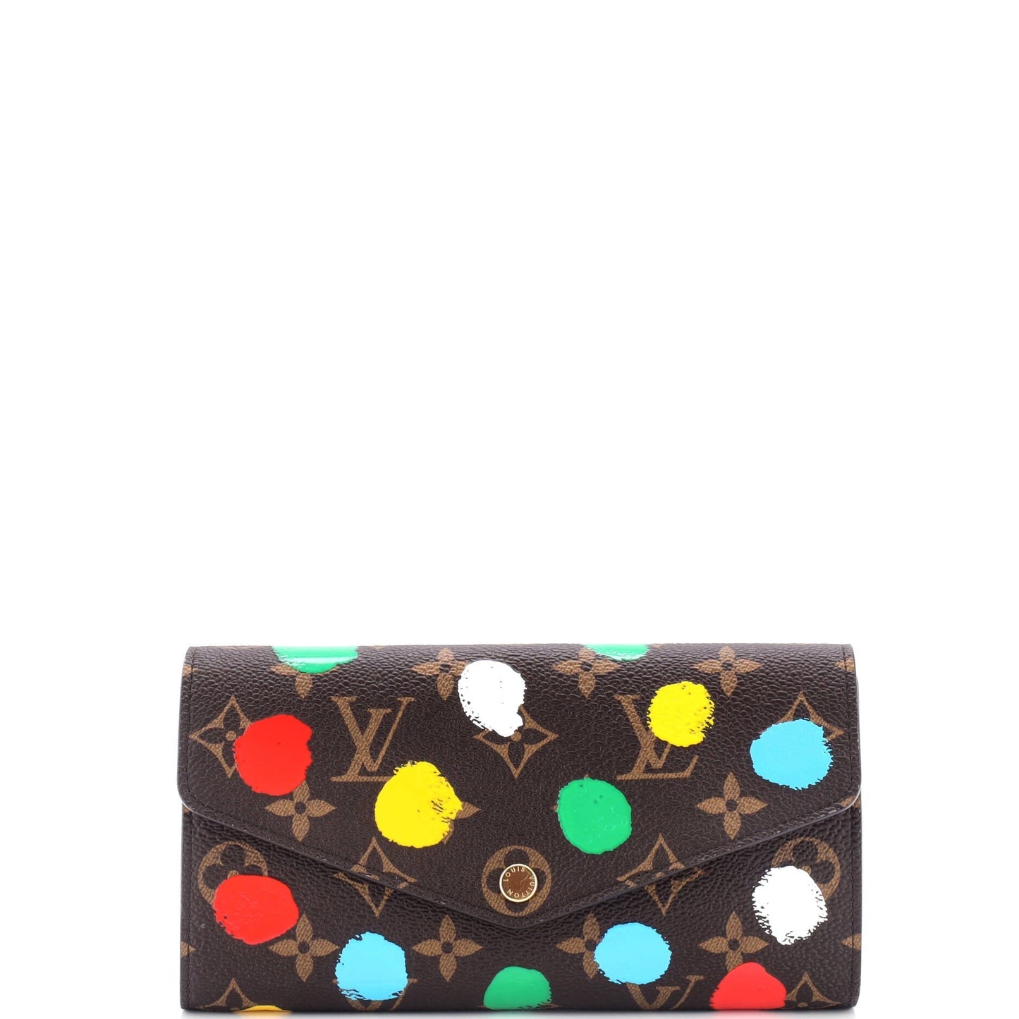 Louis Vuitton Sarah Wallet Nm Yayoi Kusama Painted Dots Canvas Monogram Travel Bag