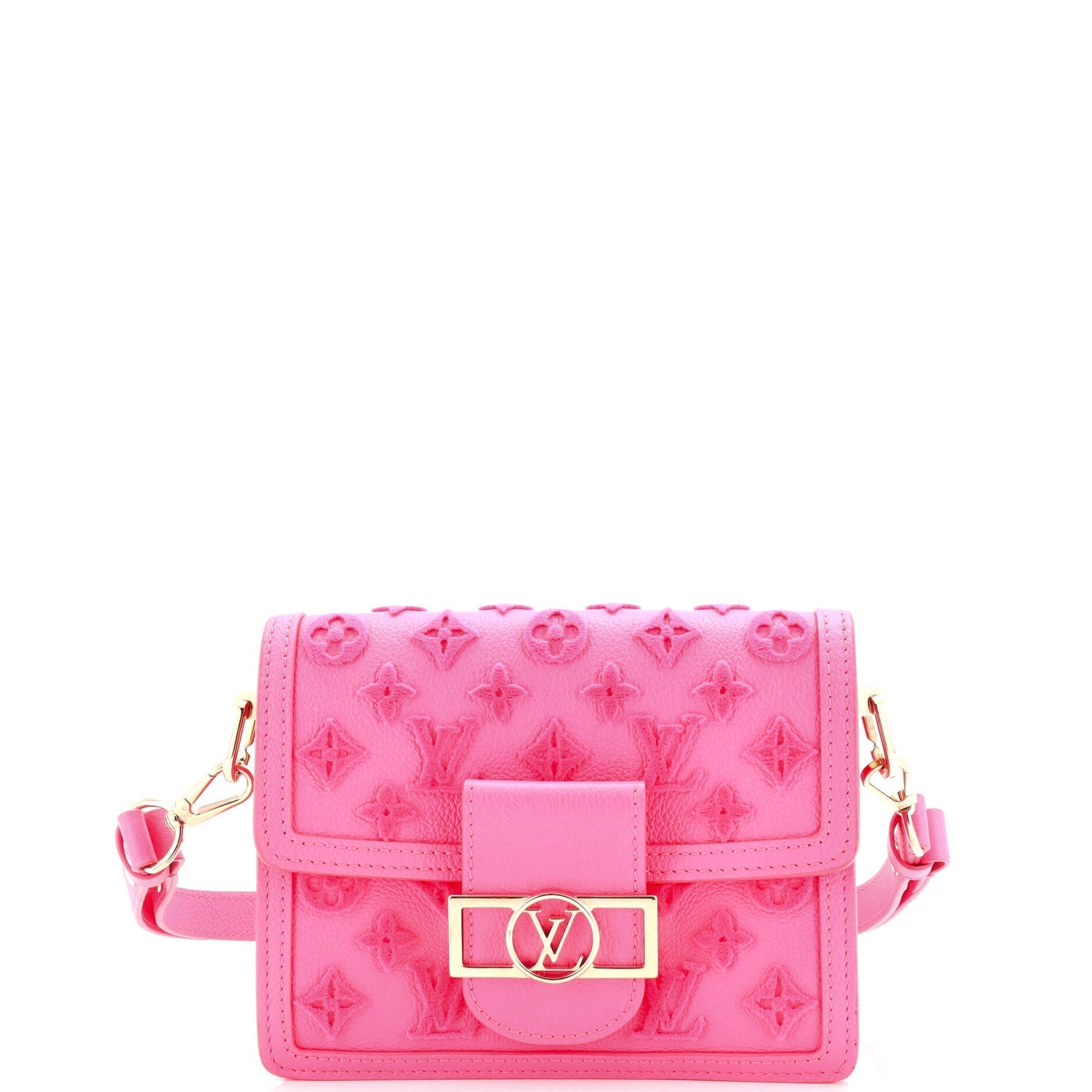 Louis Vuitton Dauphine Shoulder Bag Tuffetage Leather Monogram Leather Mini303153213