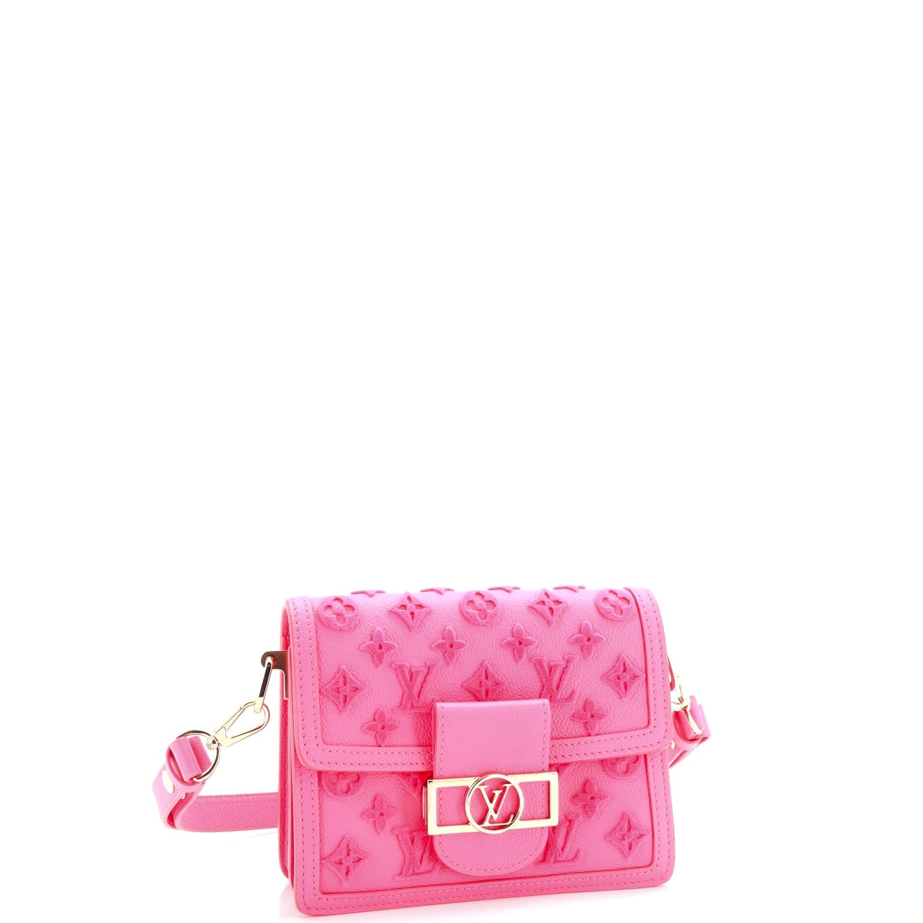 Louis Vuitton Dauphine Shoulder Bag Tuffetage Leather Monogram Leather Mini303153213