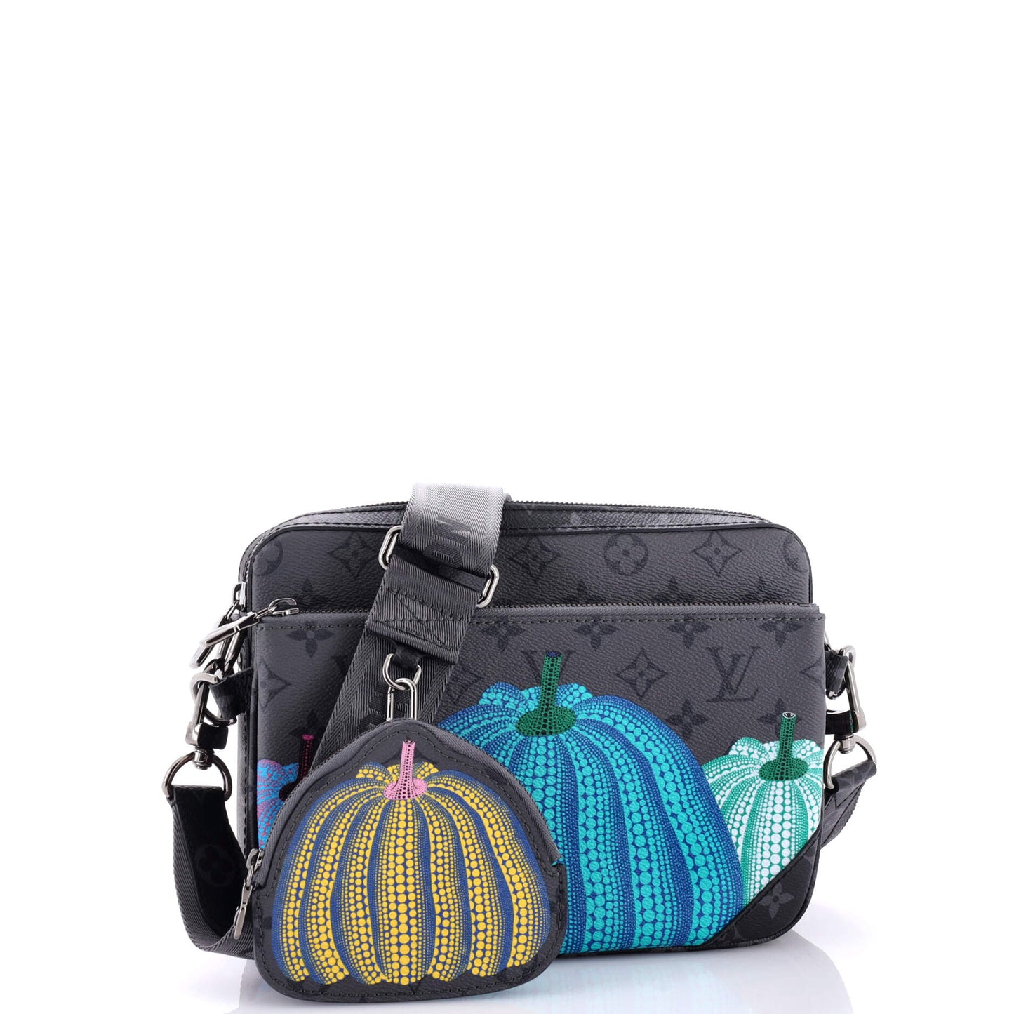 Louis Vuitton Trio Messenger Bag Yayoi Kusama Pumpkins Reverse Canvas Monogram Shoes