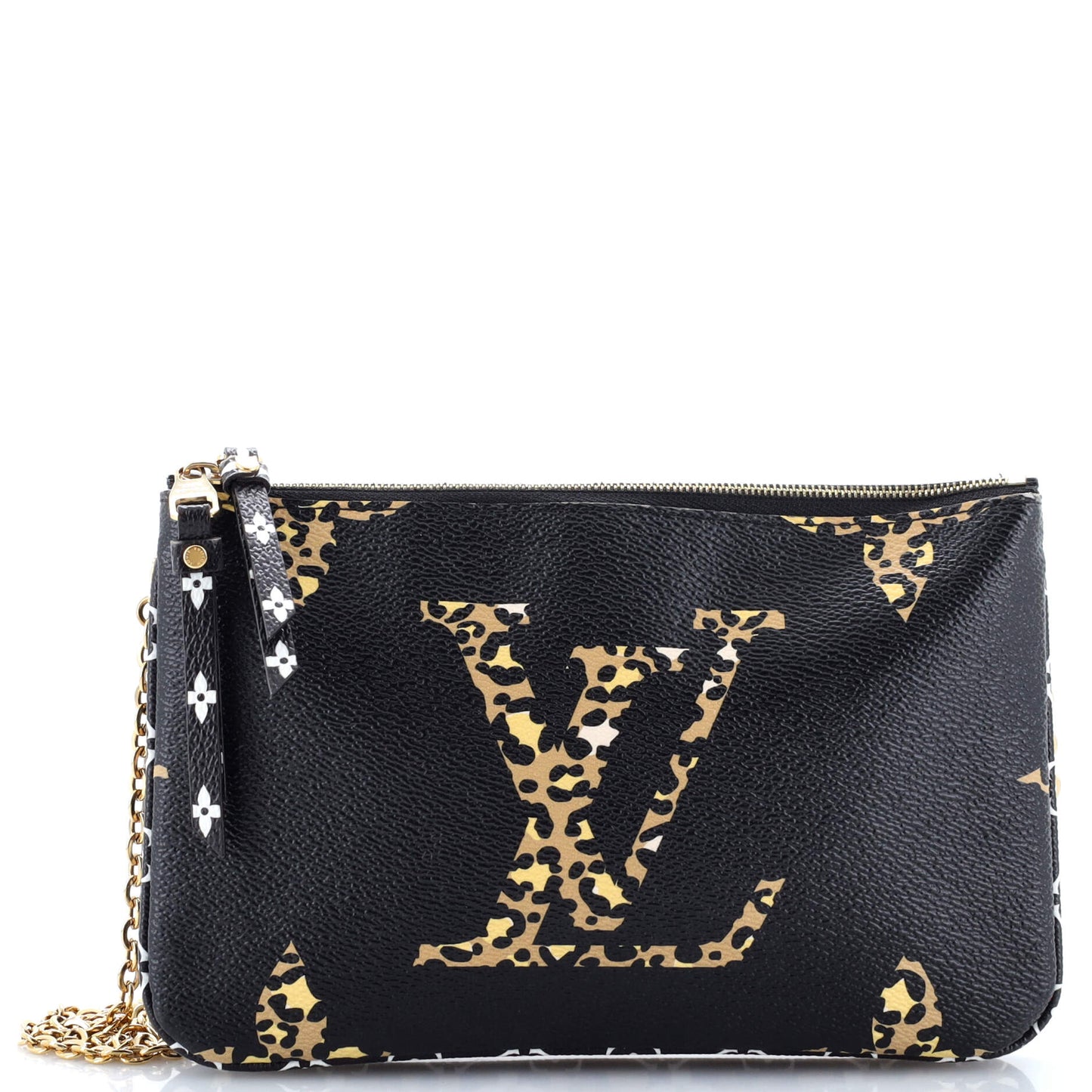 Louis Vuitton Double Zip Pochette Limited Edition Jungle Giant Monogram Clutch Bag