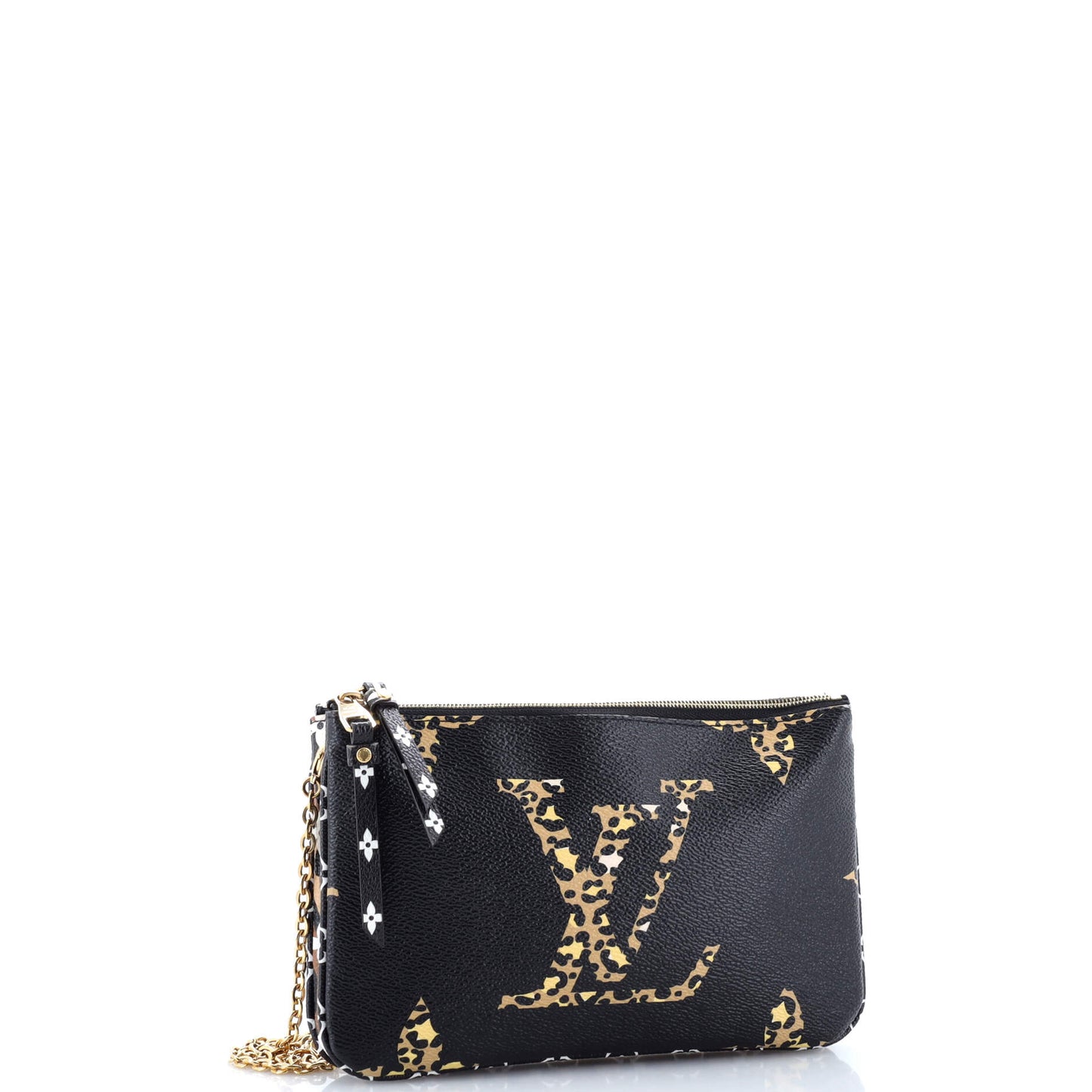 Louis Vuitton Double Zip Pochette Limited Edition Jungle Giant Monogram Clutch Bag