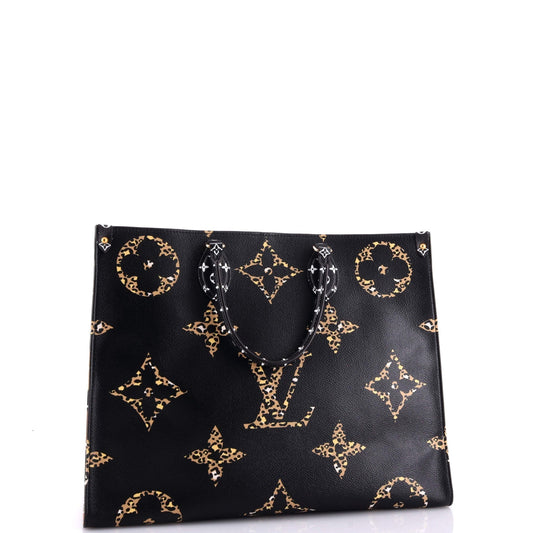 Louis Vuitton Onthego Tote Limited Edition Jungle Giant Gm Monogram Tote Bag