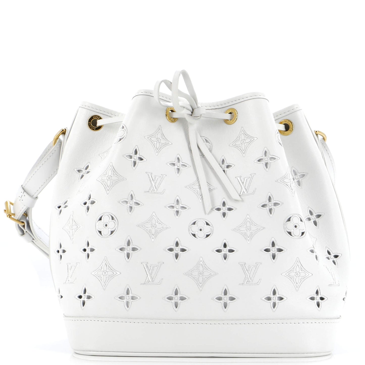 Louis Vuitton Petit Noe Nm Handbag Cutout Broderie Leather Monogram Shoulder Bag Leather 30315348