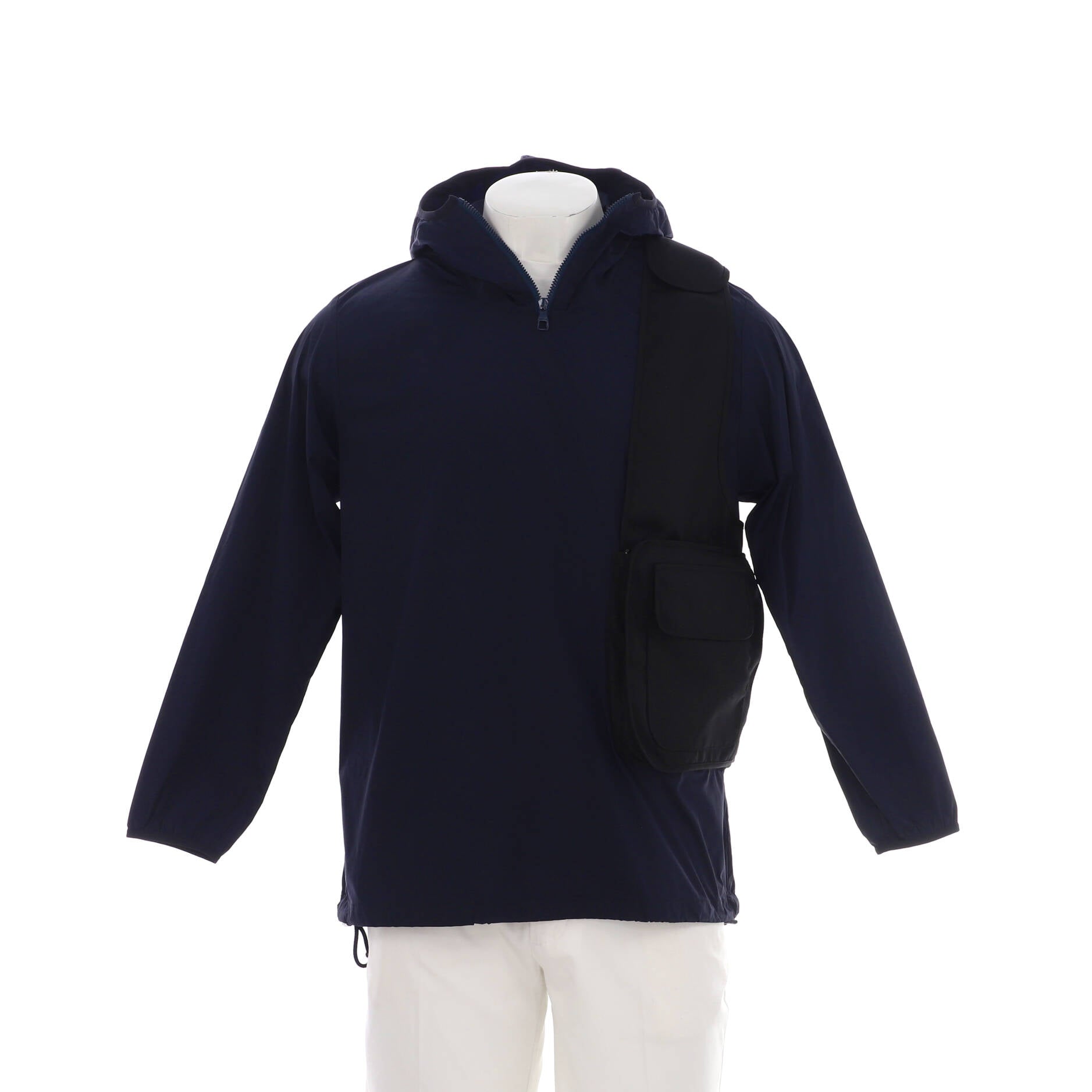 Louis Vuitton Men Hooded Sling Bag Windbreaker Polyamide Crossbody Bag