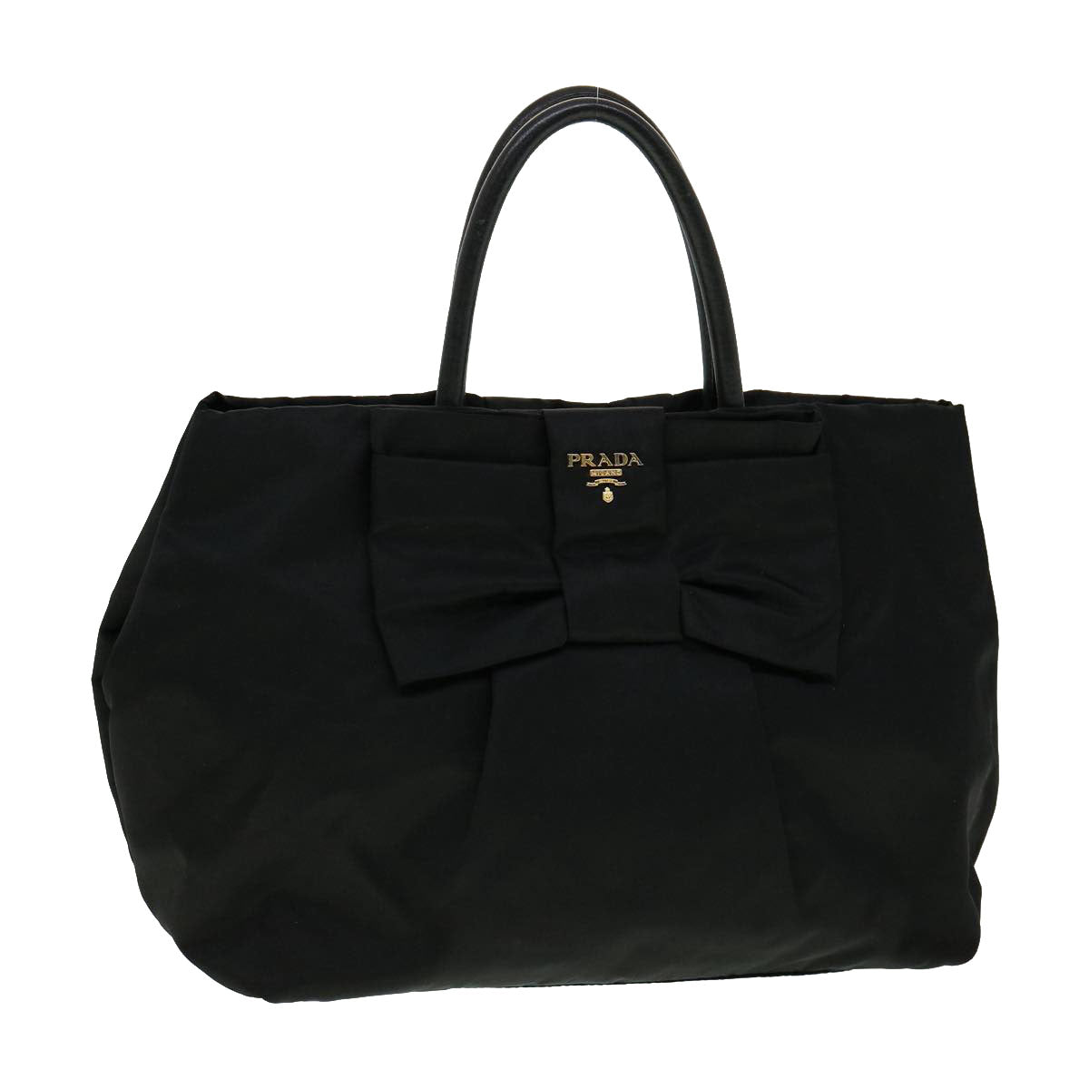 Prada Hand Bag Nylon Black Travel Bag Bag Black 30324