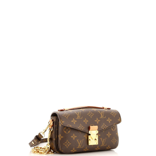 Louis Vuitton Pochette Metis East West Handbag Canvas Monogram Travel Bag