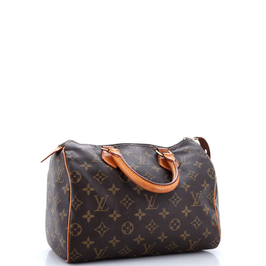 Louis Vuitton Speedy Handbag Canvas Monogram Travel Bag Canvas 253032551