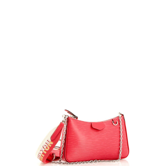 Louis Vuitton Easy Pouch On Strap Epi With Shoulder Leather Canvas Shoulder Bag Canvas 3034141