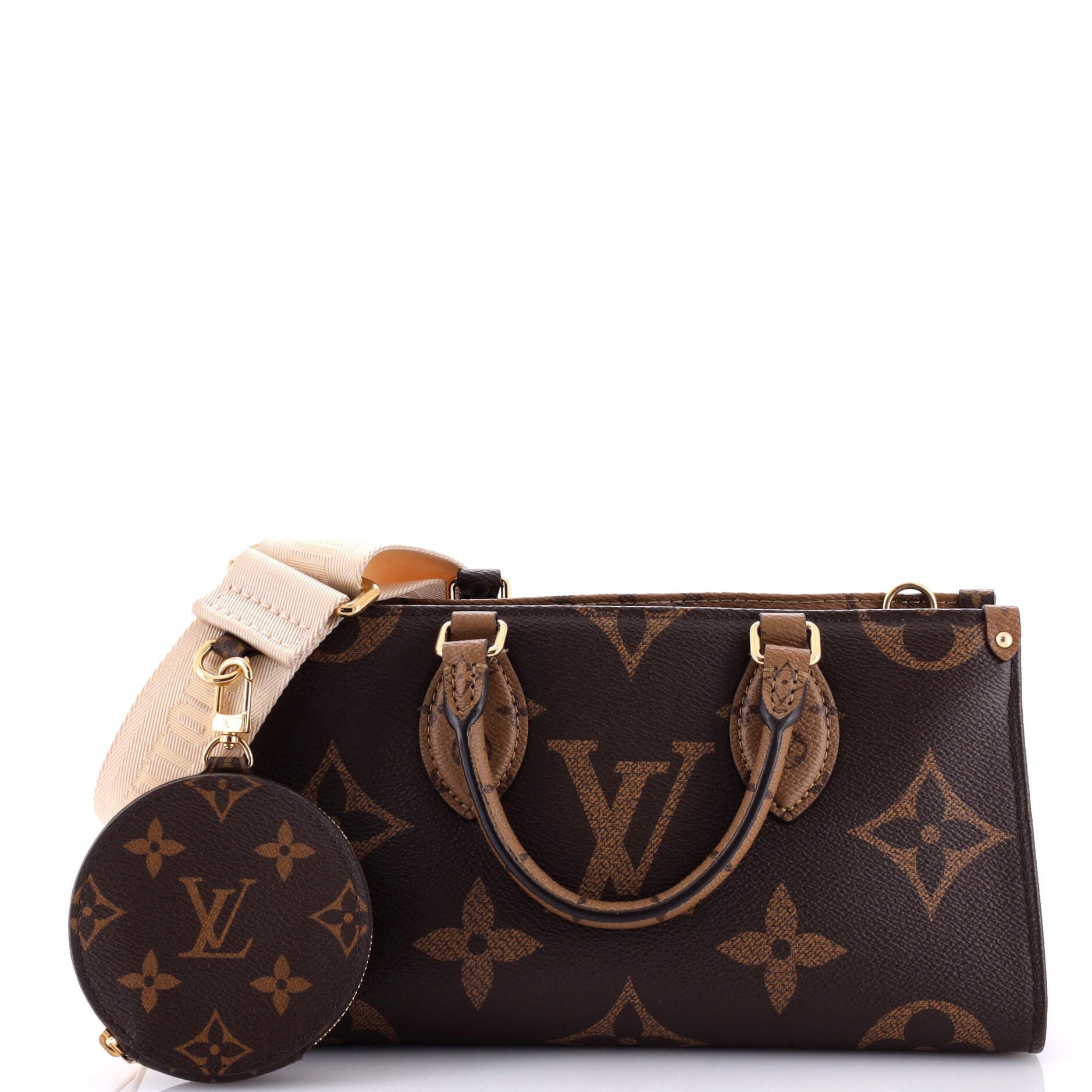Louis Vuitton Onthego Tote Reverse Giant East West Monogram Shoulder Bag