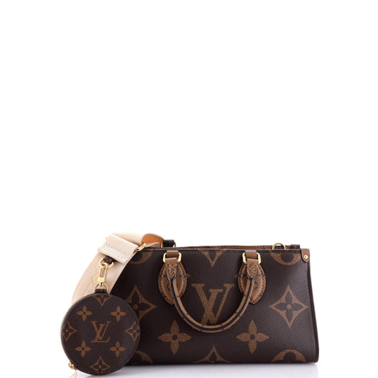 Louis Vuitton Onthego Tote Reverse Giant East West Monogram Shoulder Bag