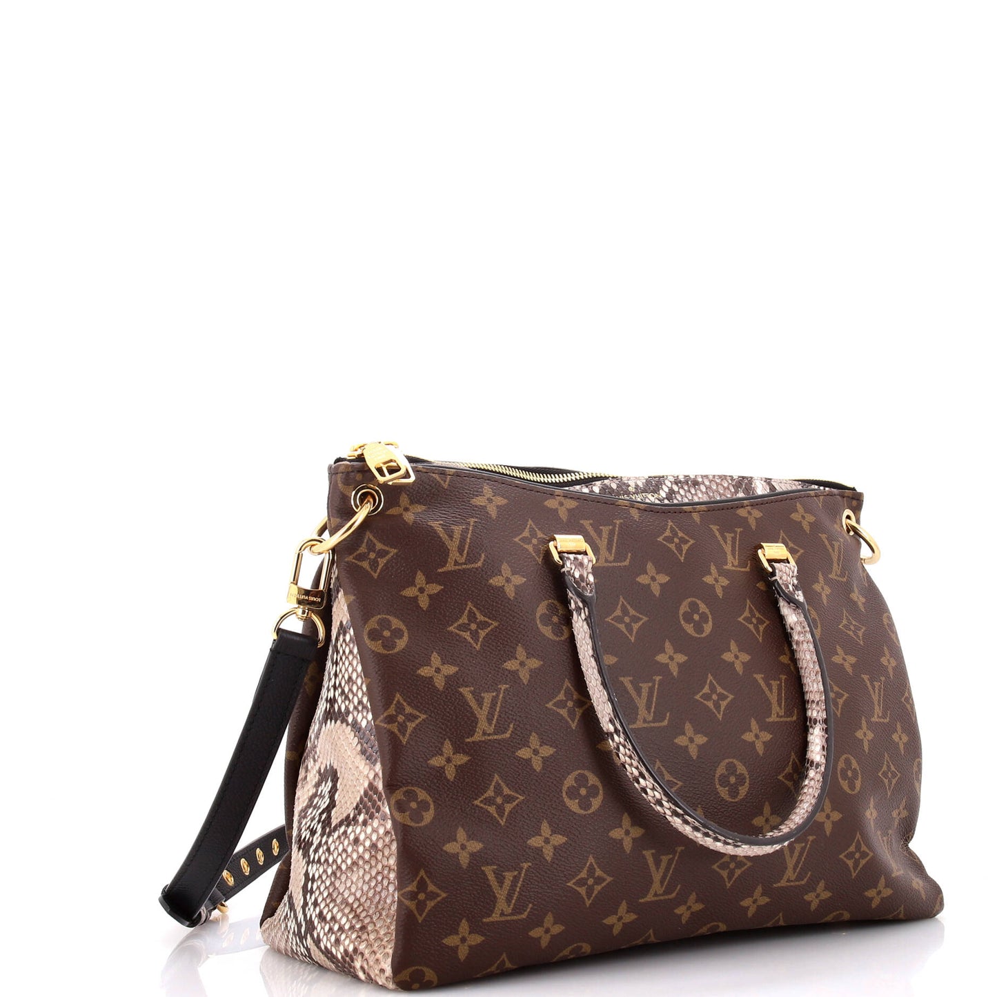 Louis Vuitton Pallas Tote With Python Canvas Monogram Tote Bag